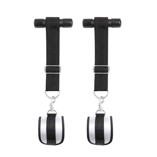 Black Nylon Plastic Tube Hanging Hand Men's And Women's Door Hangers Handcuffs Sex Toys