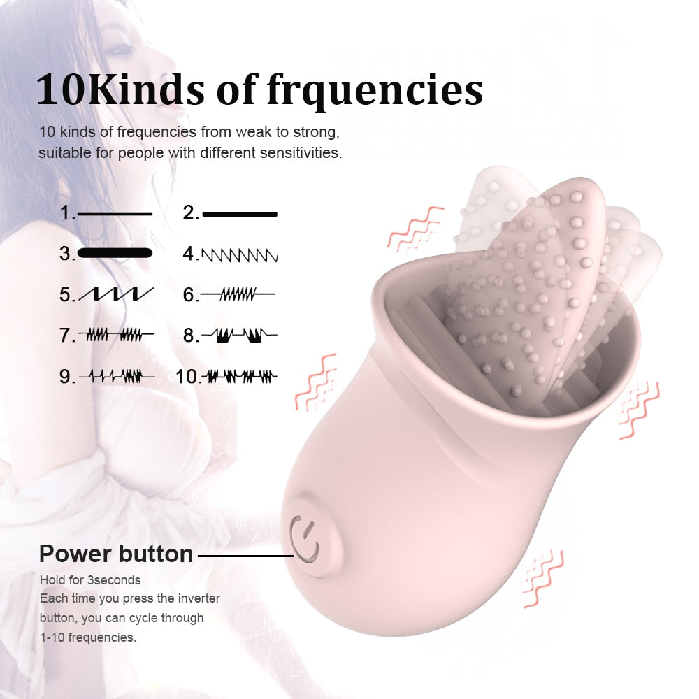Soft Tongue Licking Vibrator G spot Clitoral Stimulator Mini Clit Sex Toys for Women Rechargeable Nipple Female Masturbator