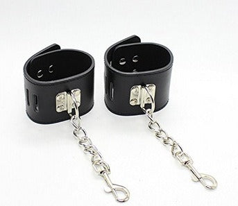 Adult Supplies Leather Handcuffs 2 Connection Points Tie Fun Couple Toys Tie Hands